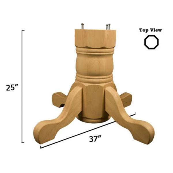 Traditional Table Pedestal Base Kit - Species:Cherry